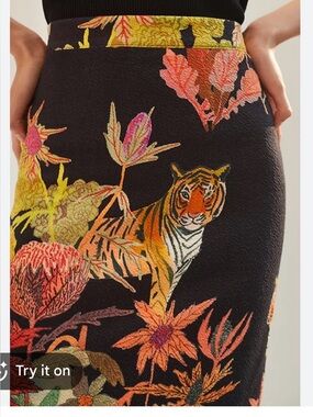 Michelle Morin for Anthropologie Straight Skirt - Tiger 🐅